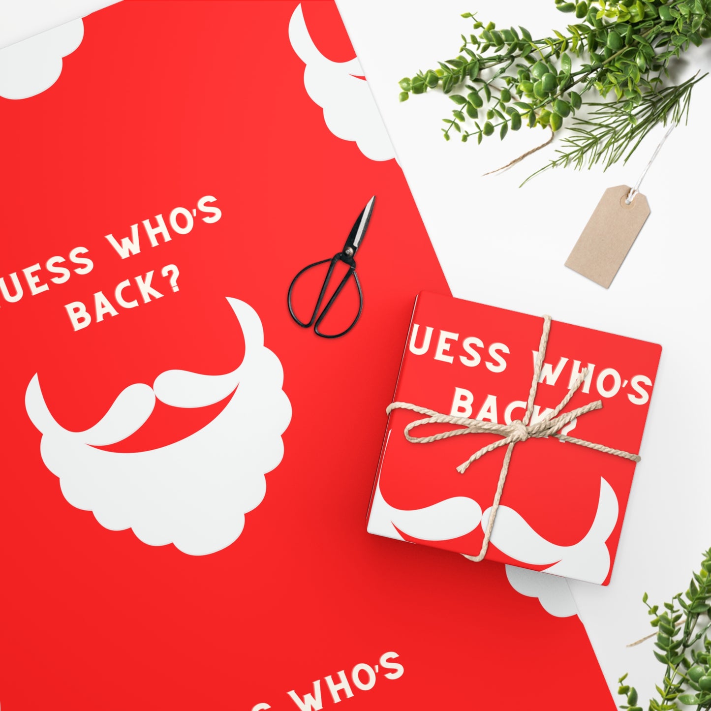 Guess who's back Santa Wrapping Paper